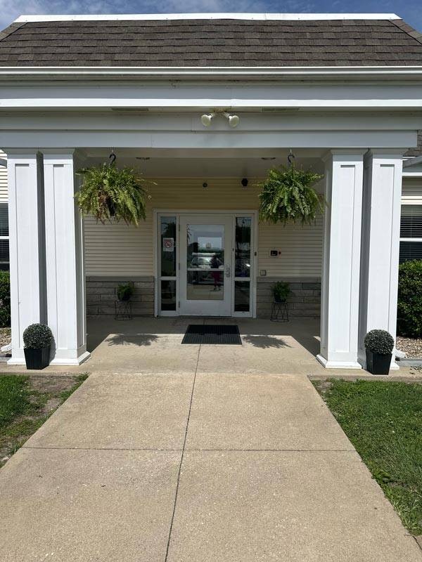 An exterior shot of the Oakview facility, from the Oakview Gallery.